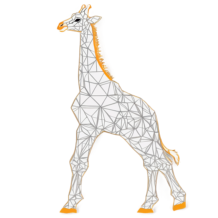 Download Geometric Giraffe Outline Png Joq | Wallpapers.com