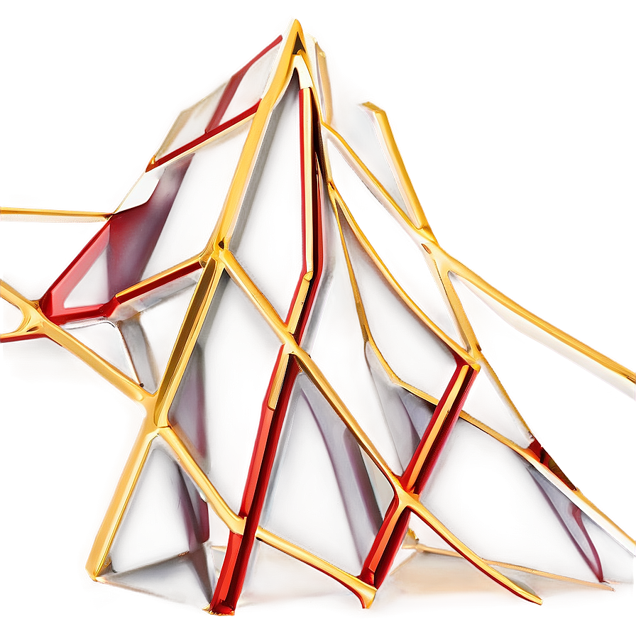 Geometric Gold Line Png 06122024 PNG