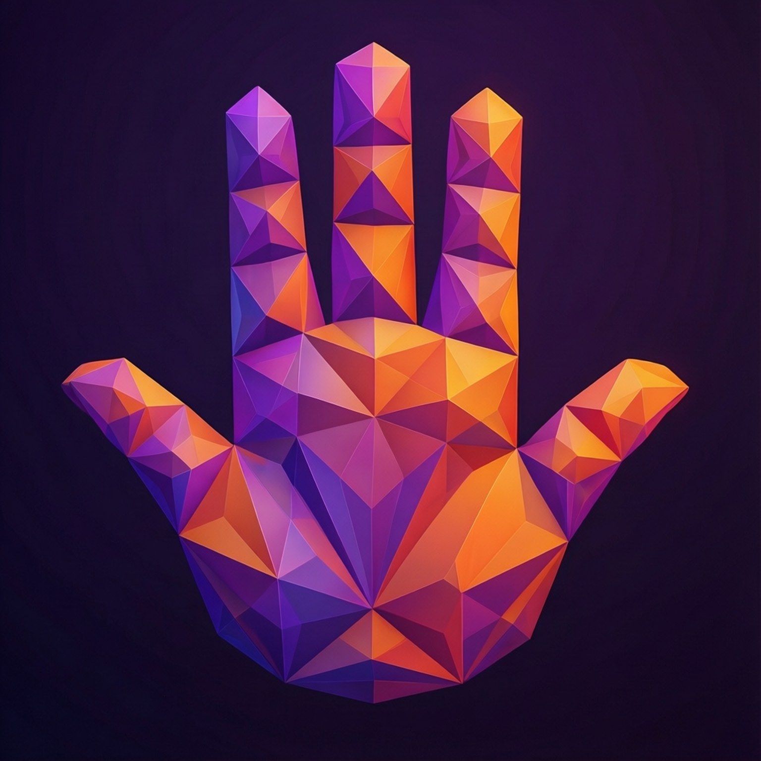 Hamsa Gradiente Geométrico Papéis de Parede