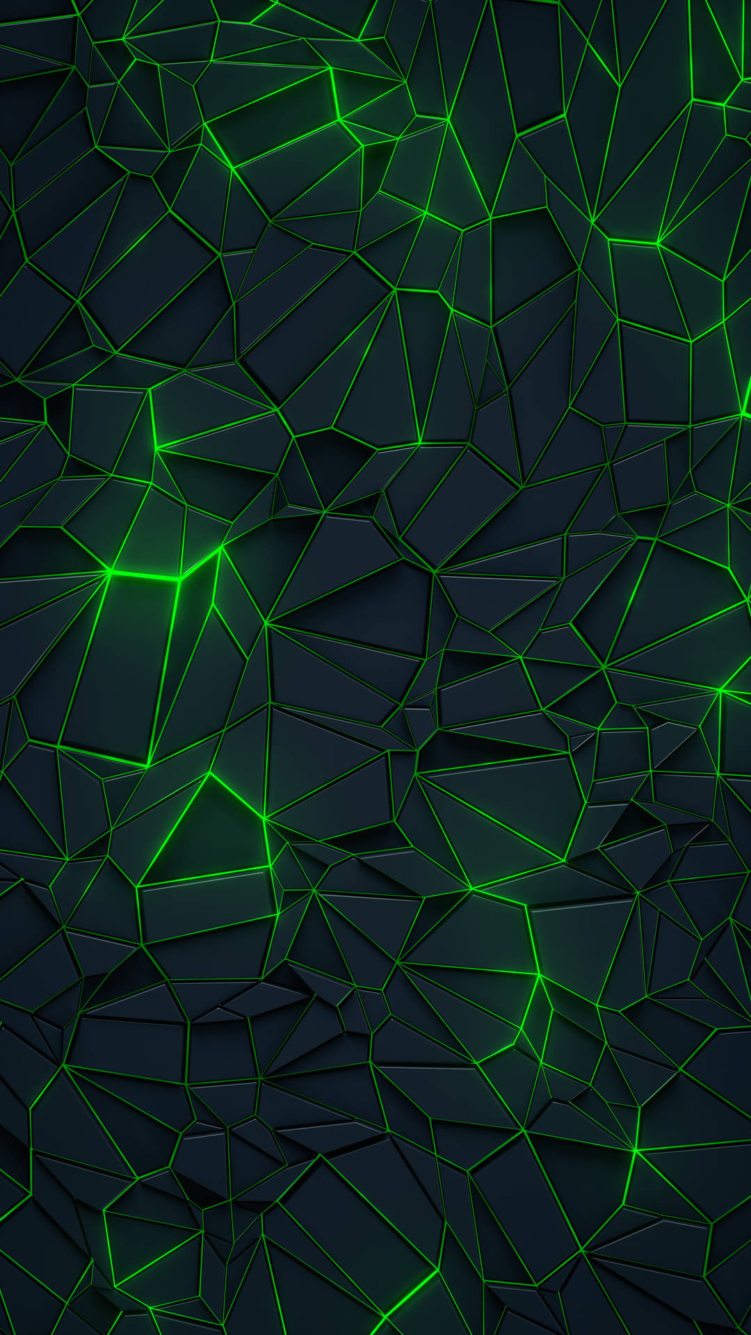 Geometrischesgrünes Neon-ästhetik Iphone Wallpaper