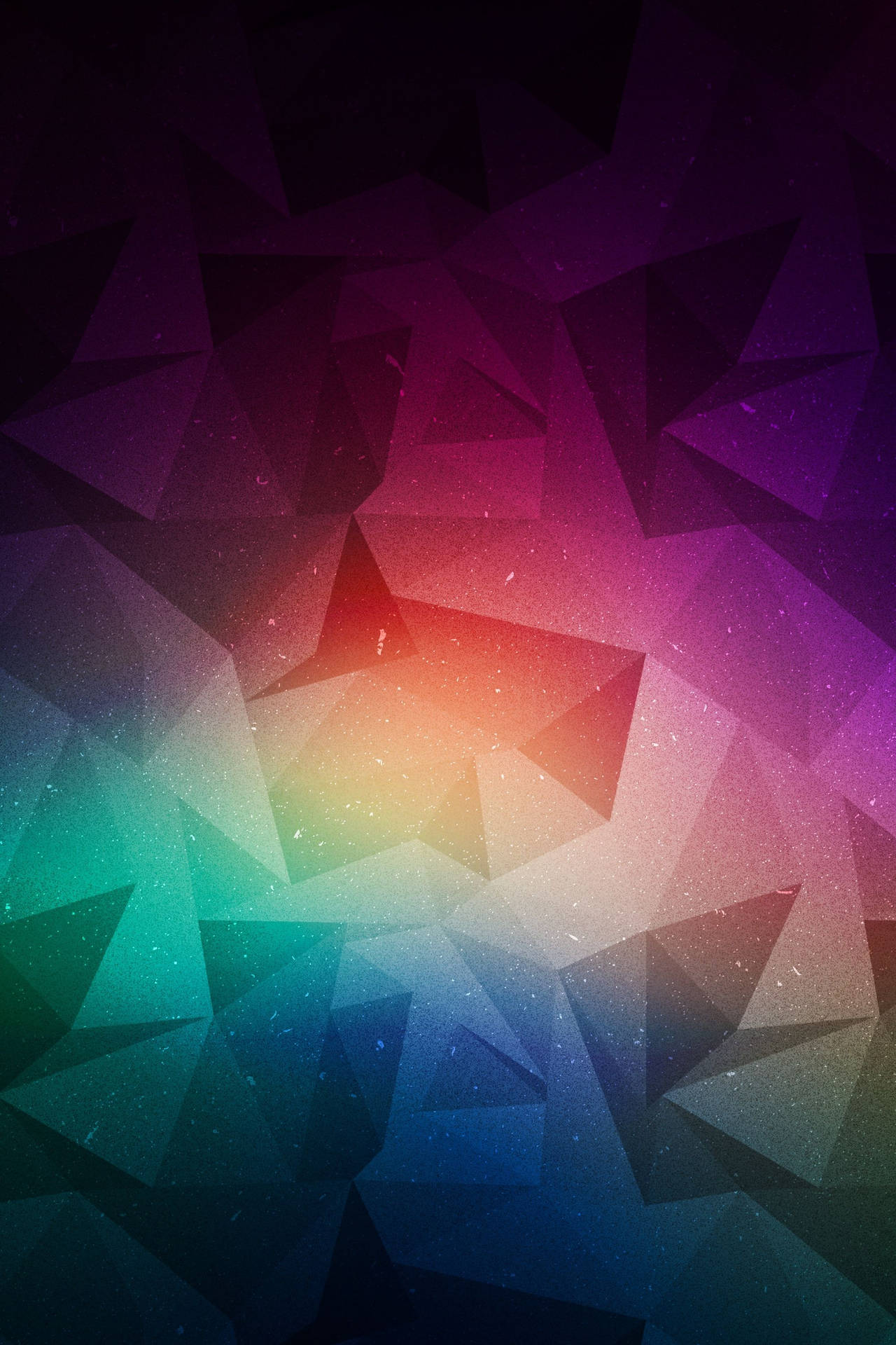A Geometric Grunge Neon Explosion Wallpaper