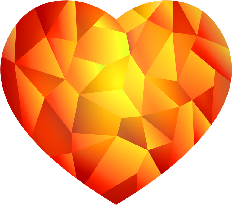 Geometric Heart Design PNG