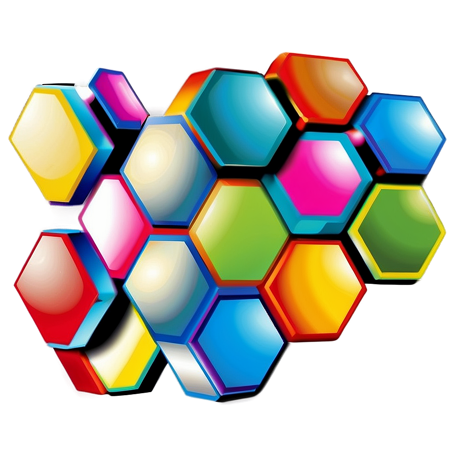 Geometric Hexagon Pattern Png Kss6 PNG