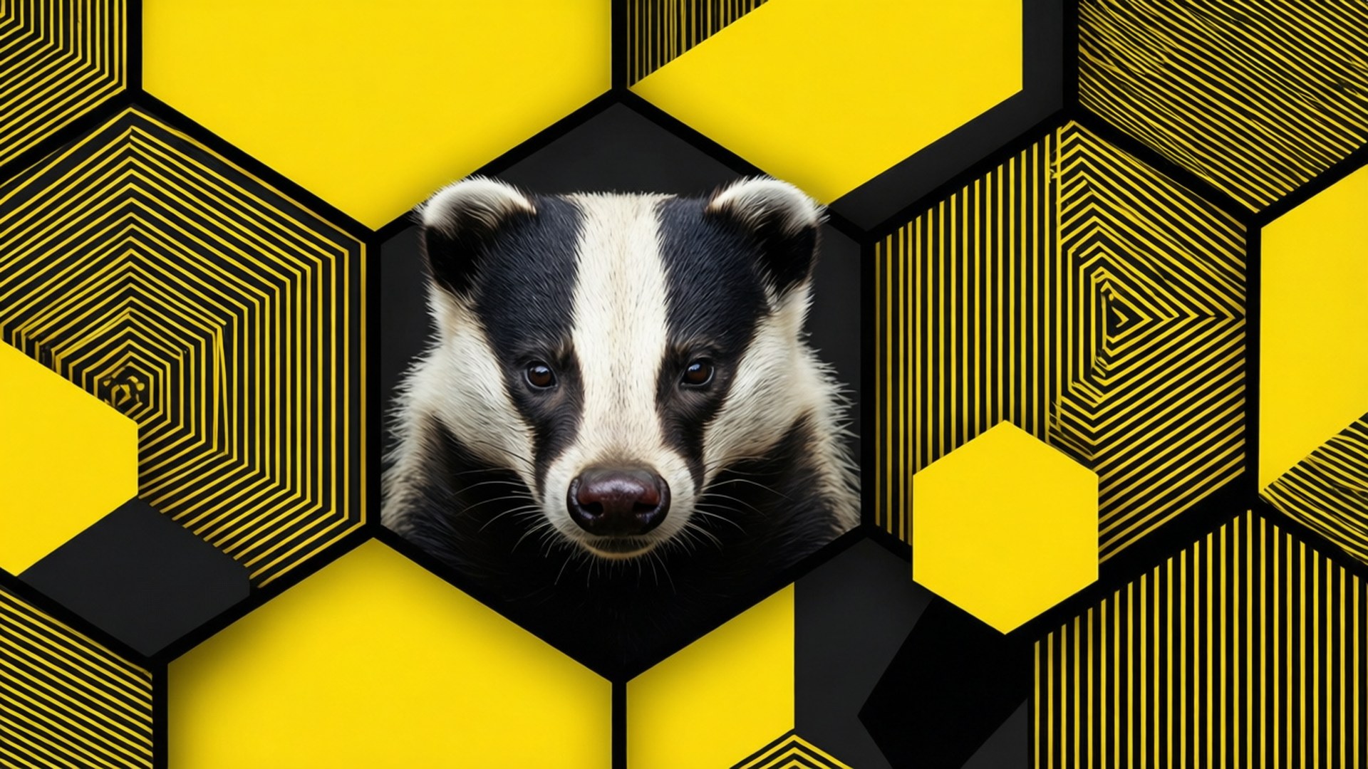 Geometrisk Huffelpuf Mønster Wallpapers