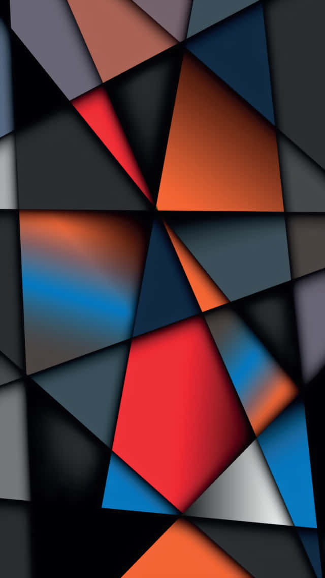 Verleihensie Ihrem Gerät Eine Farbenfrohe Note Mit Diesem Geometrischen Iphone-hintergrundbild. Wallpaper