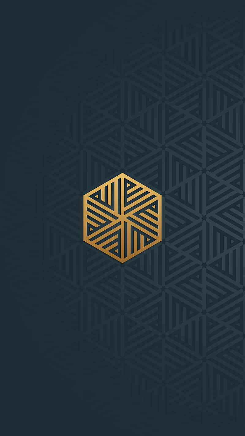 Geometric Logo Design On Dark Background Wallpaper