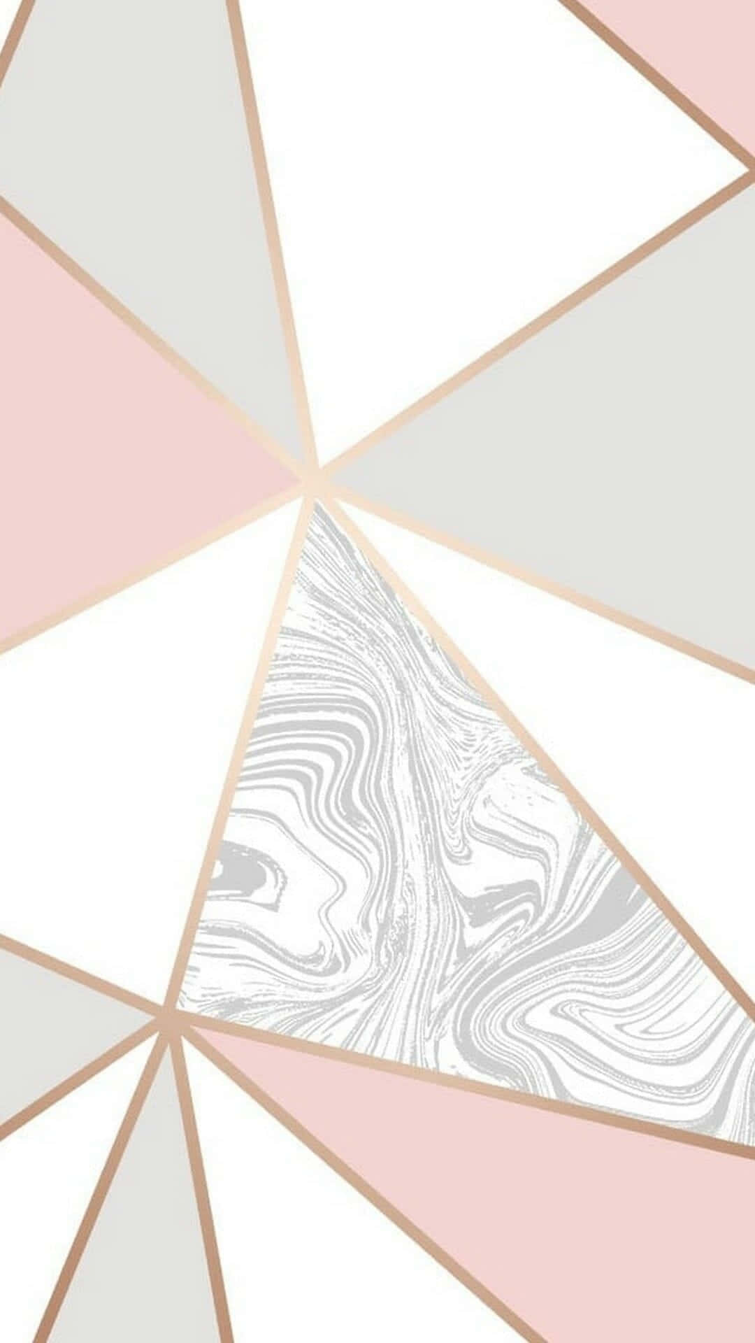 Modern iPhone with Geometric Design Wallpaper