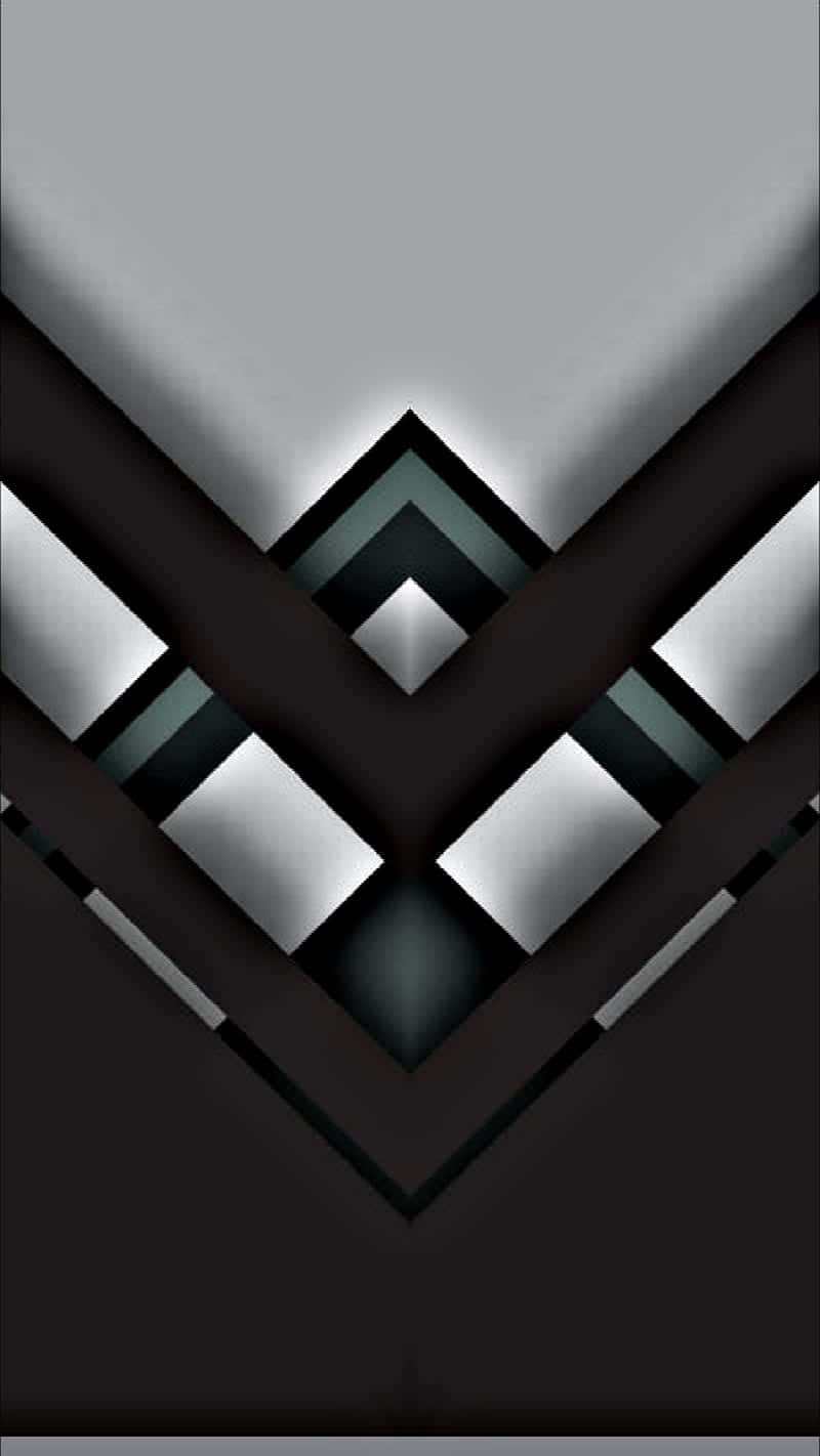 Einschwarz-weißes Abstraktes Design Mit Einem Schwarz-weißen Hintergrund. Wallpaper