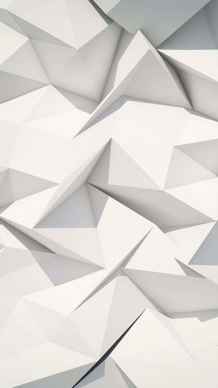 White Polygonal Background With Triangles Wallpaper