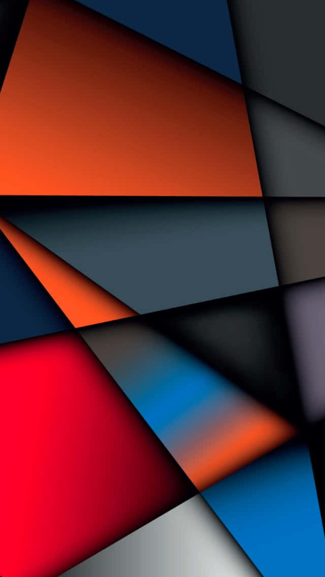 Den geometriske iphone med sine lyse farver og former. Wallpaper