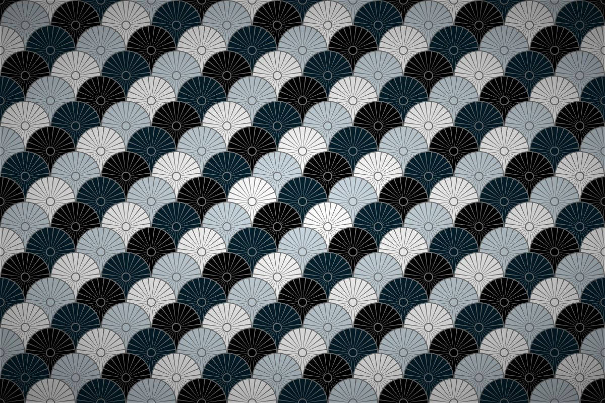 Geometrisk japansk bølgemønster Wallpaper