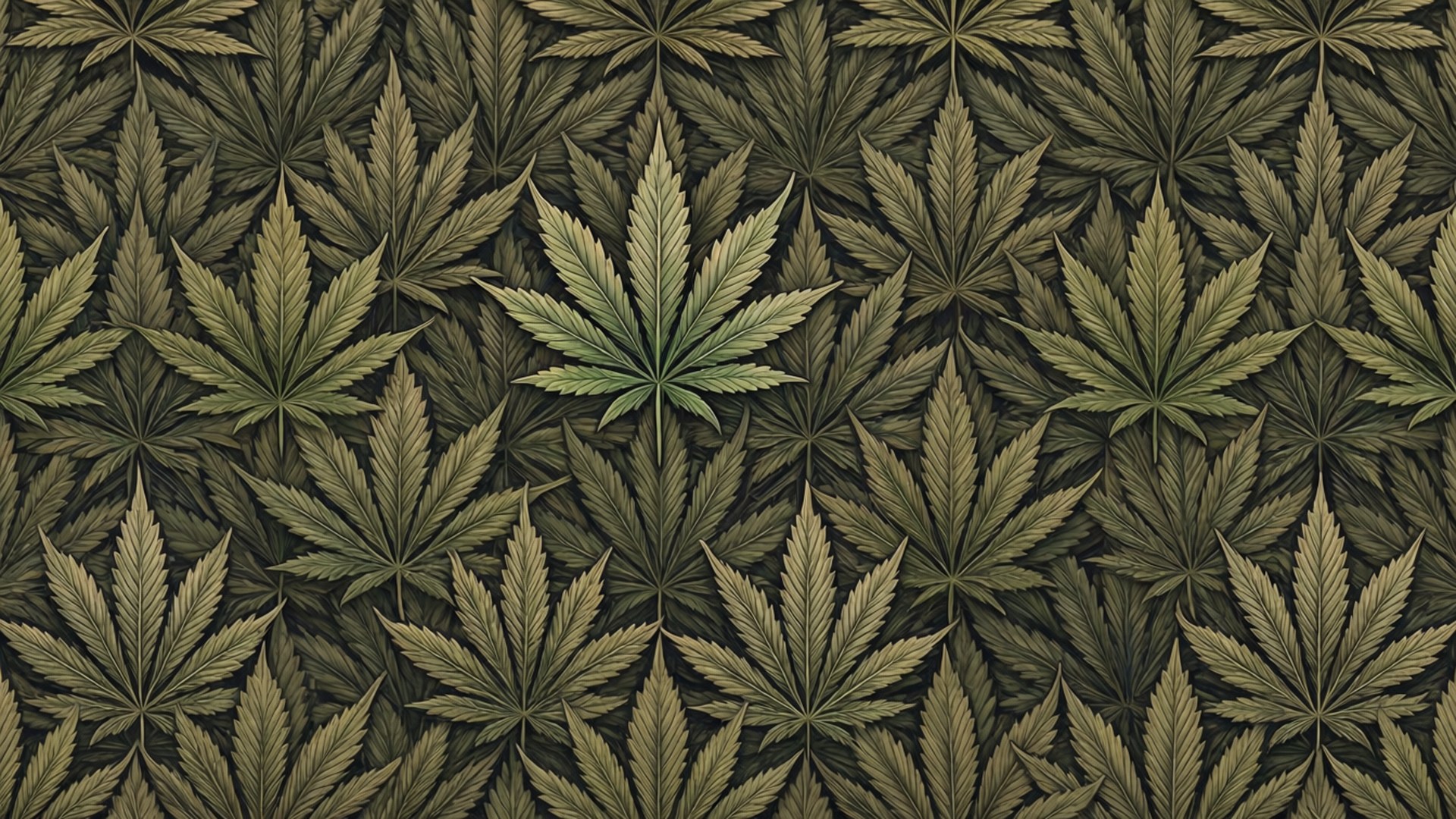 Geometrisk Bladmønster Wallpapers