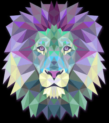 Geometric Lion Artwork PNG
