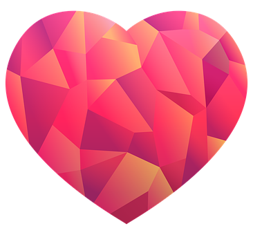 Geometric Love Heart PNG