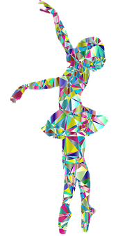 Geometric Pattern Ballerina PNG