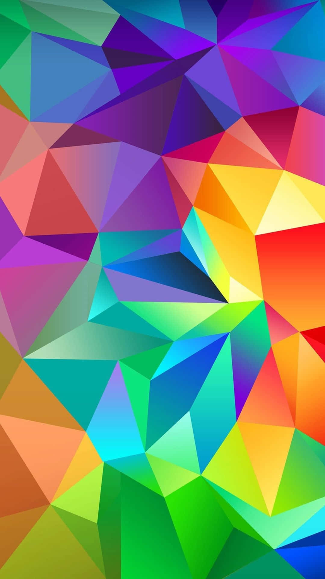 Geometrisk mønster farverig 4K telefon tapet Wallpaper
