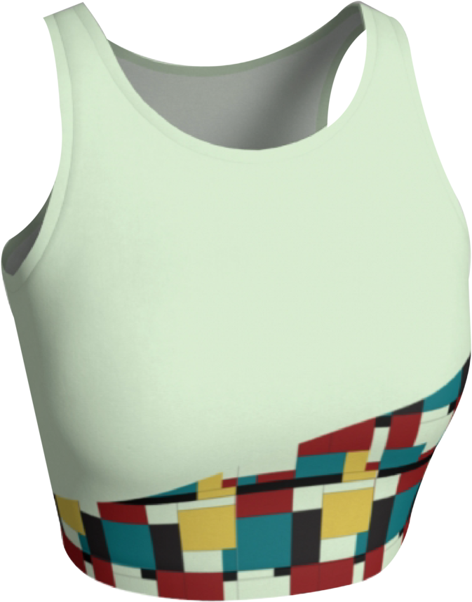 Geometric Pattern Crop Top Design PNG