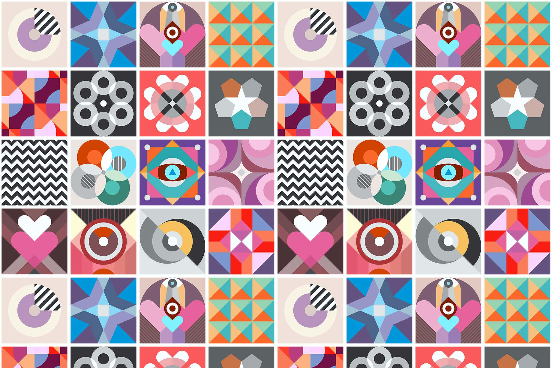 Colorful Geometric Pattern Animated Picture