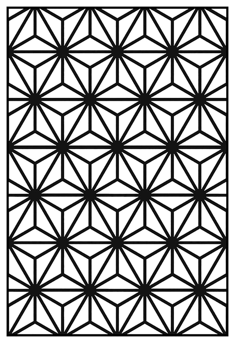 Black And White With Circles Geometric Pattern Picture