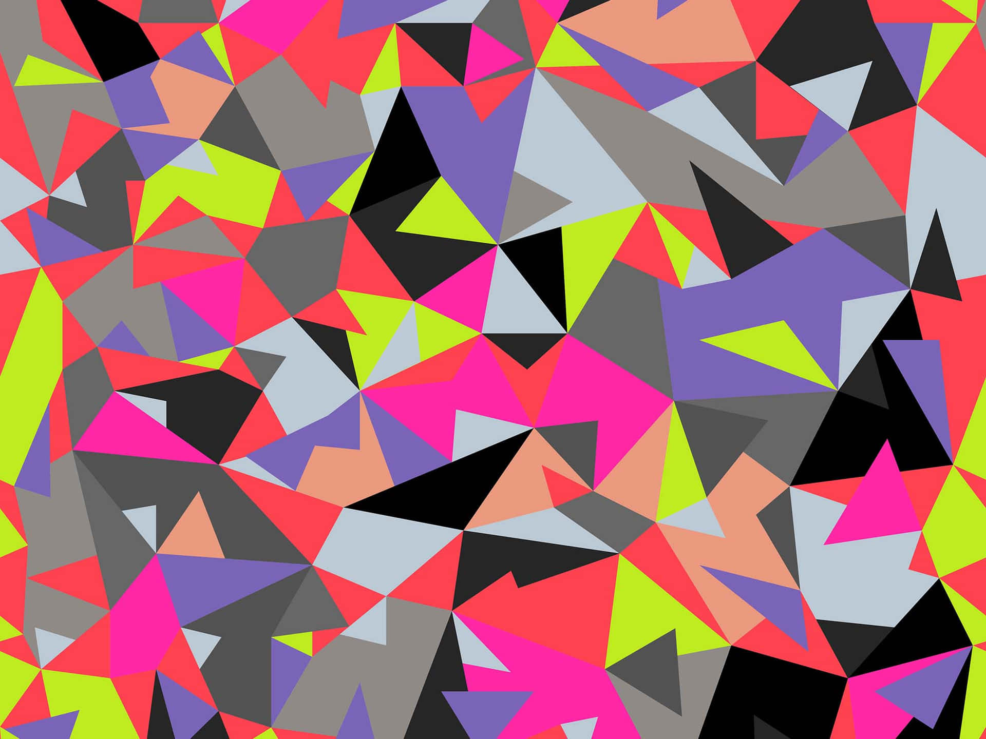 Bright And Colorful Triangles Geometric Pattern Picture