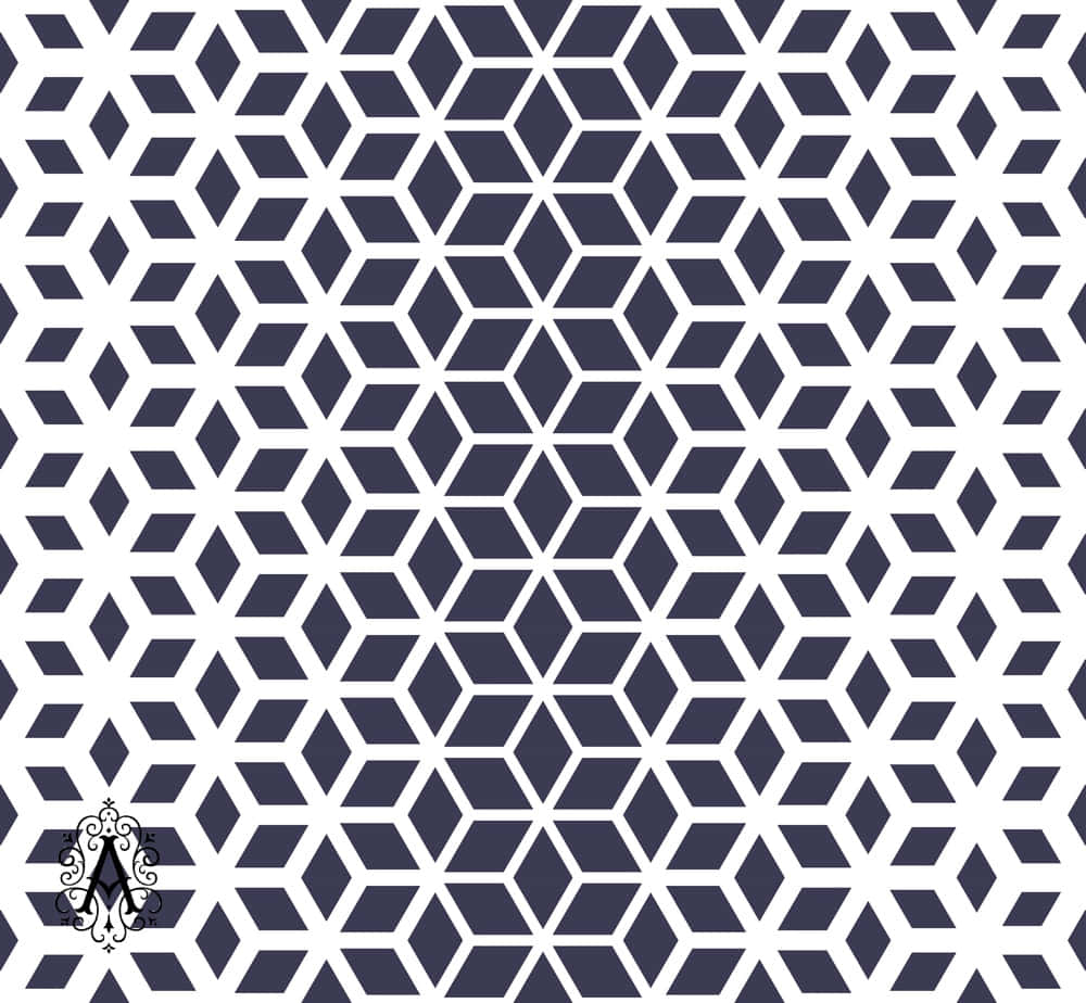 Blue And White Geometric Pattern Picture