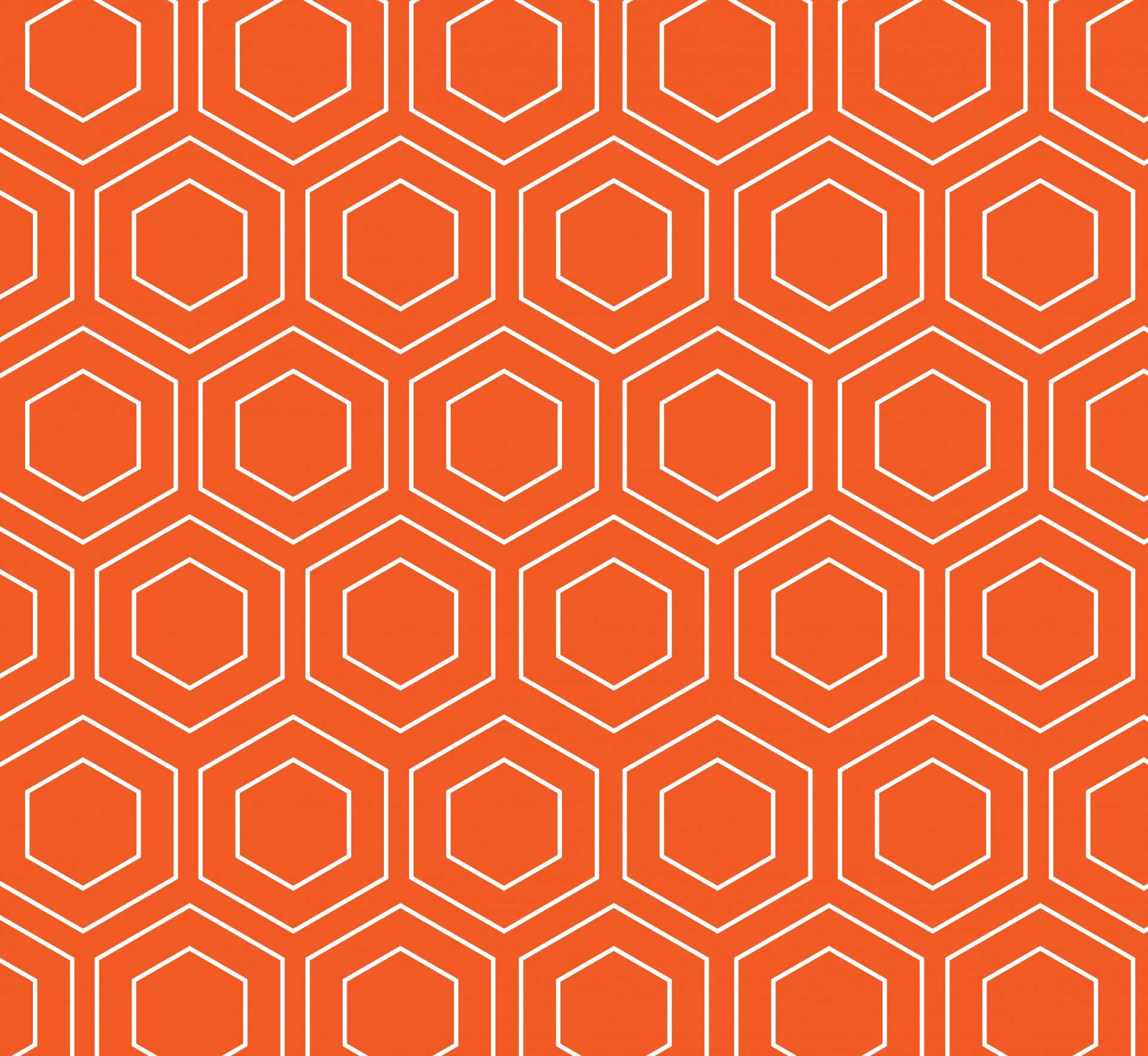 Orange Hexagonal Geometric Pattern Picture