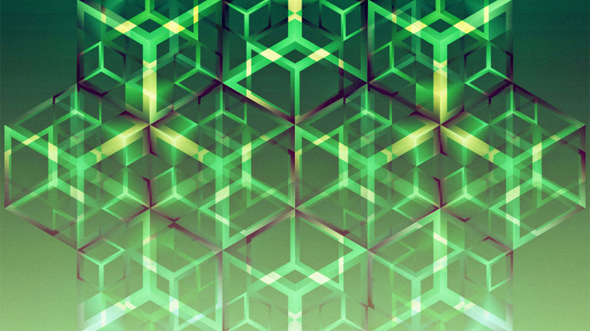 Transparent Green Geometric Pattern Picture