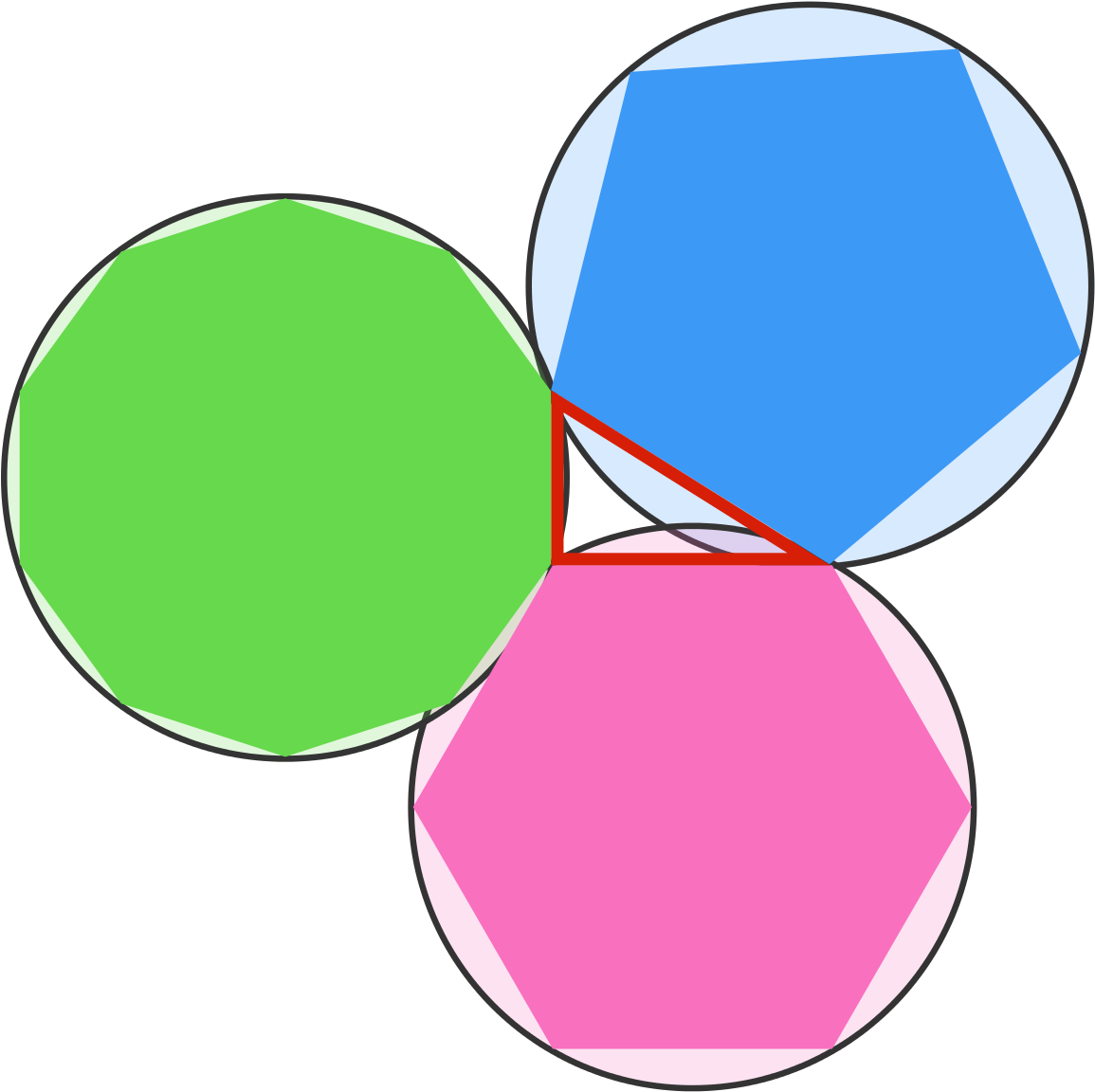 Geometric Pentagon Formation PNG