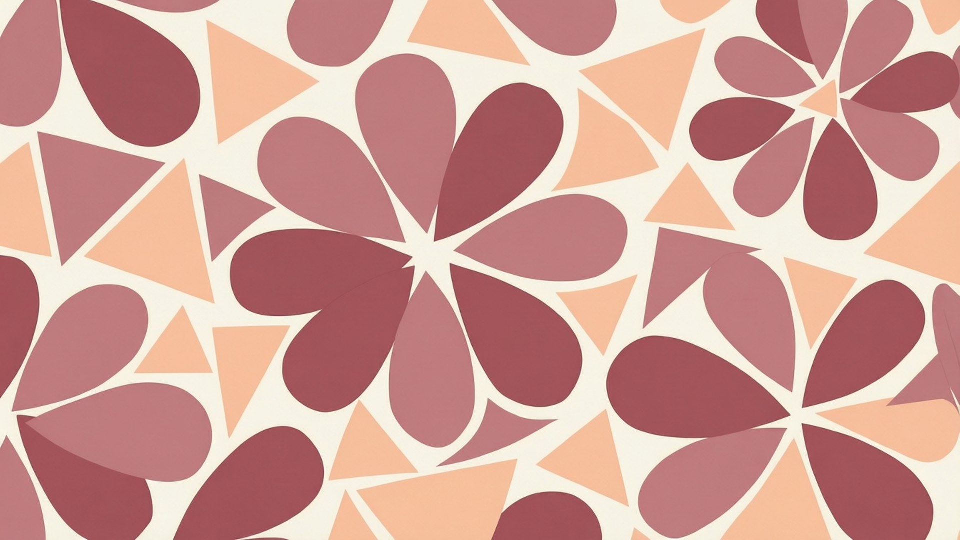 Geometrisk blomsterbladsmønster Wallpapers