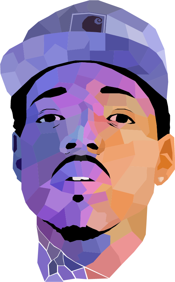 Geometric Rapper Portrait PNG