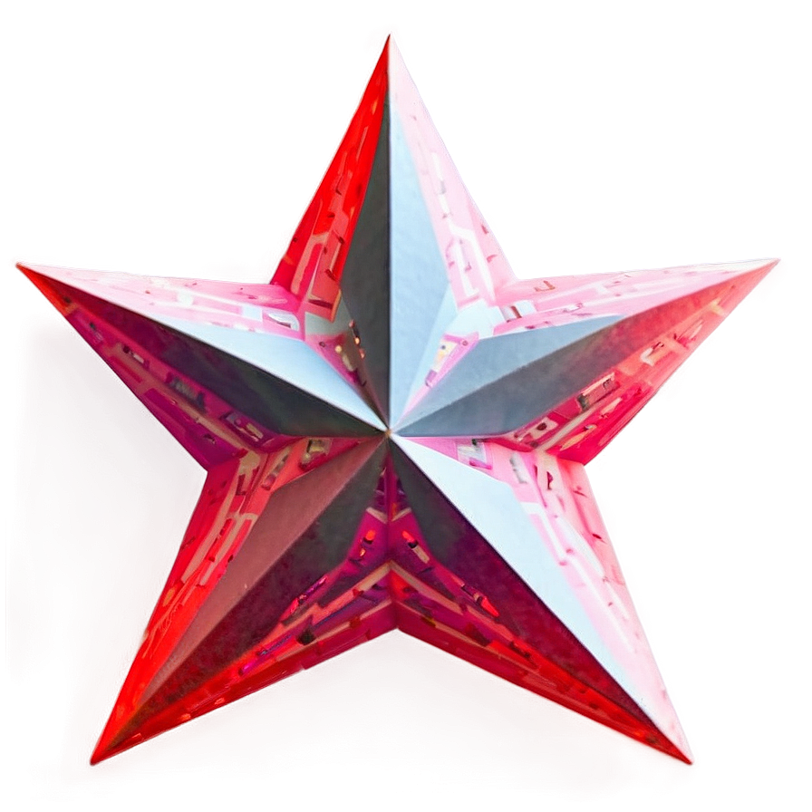 Geometric Red Star Png 05232024 PNG