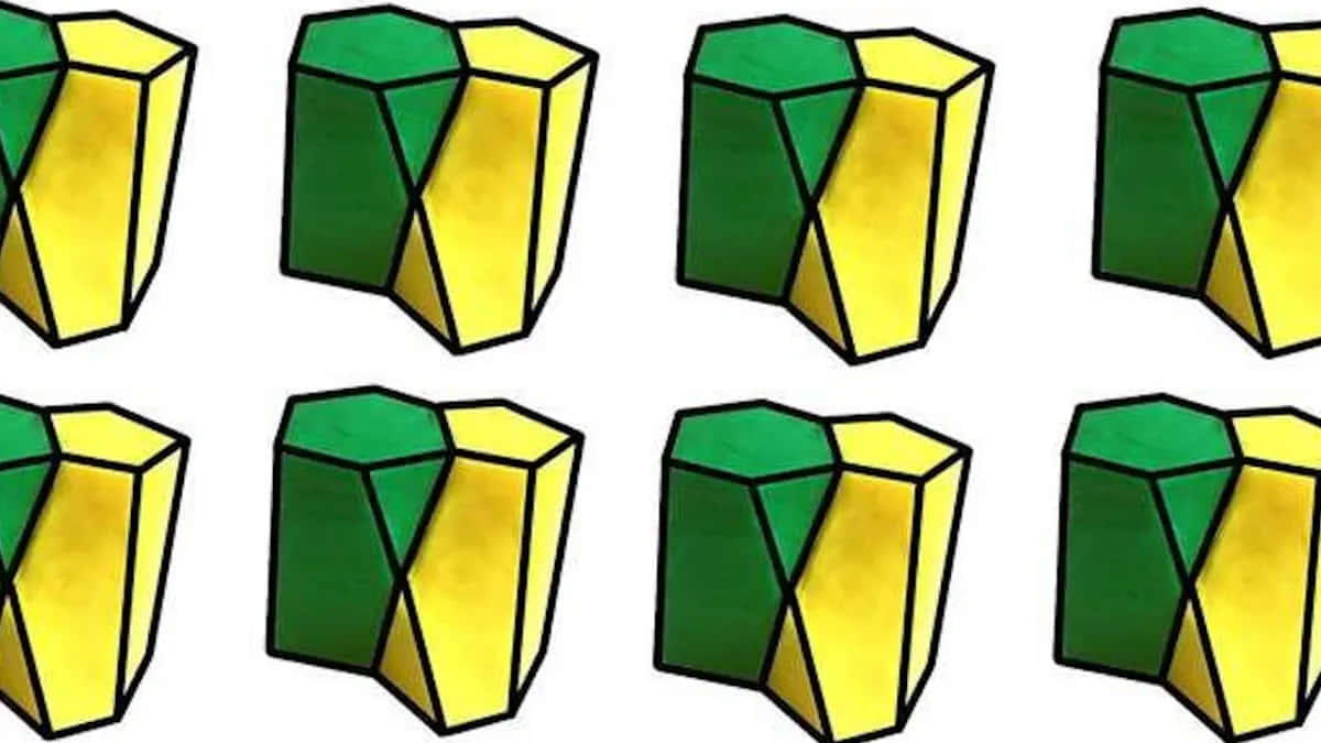 Green And Yellow Scutoid Geometric Shape Pictures