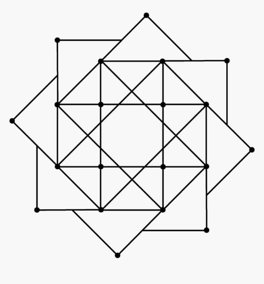Symmetrical Triangles Form a Geometric Shape