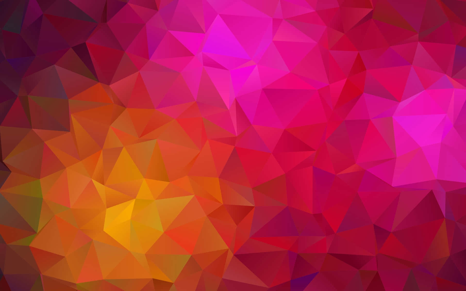 Polygonal Background With A Bright Red And Orange Color