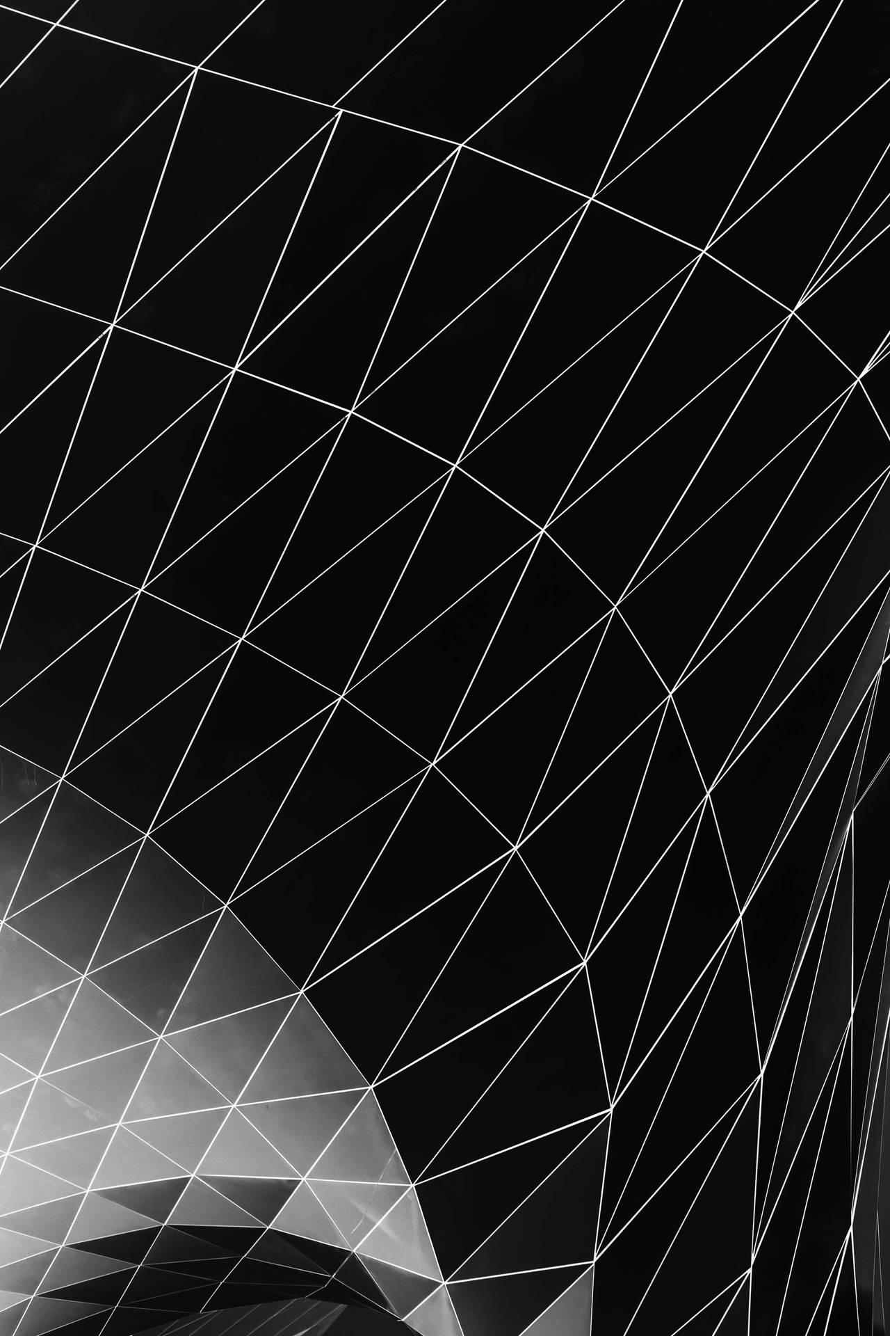 Geometric Shapes In Black Screen Wallpaper