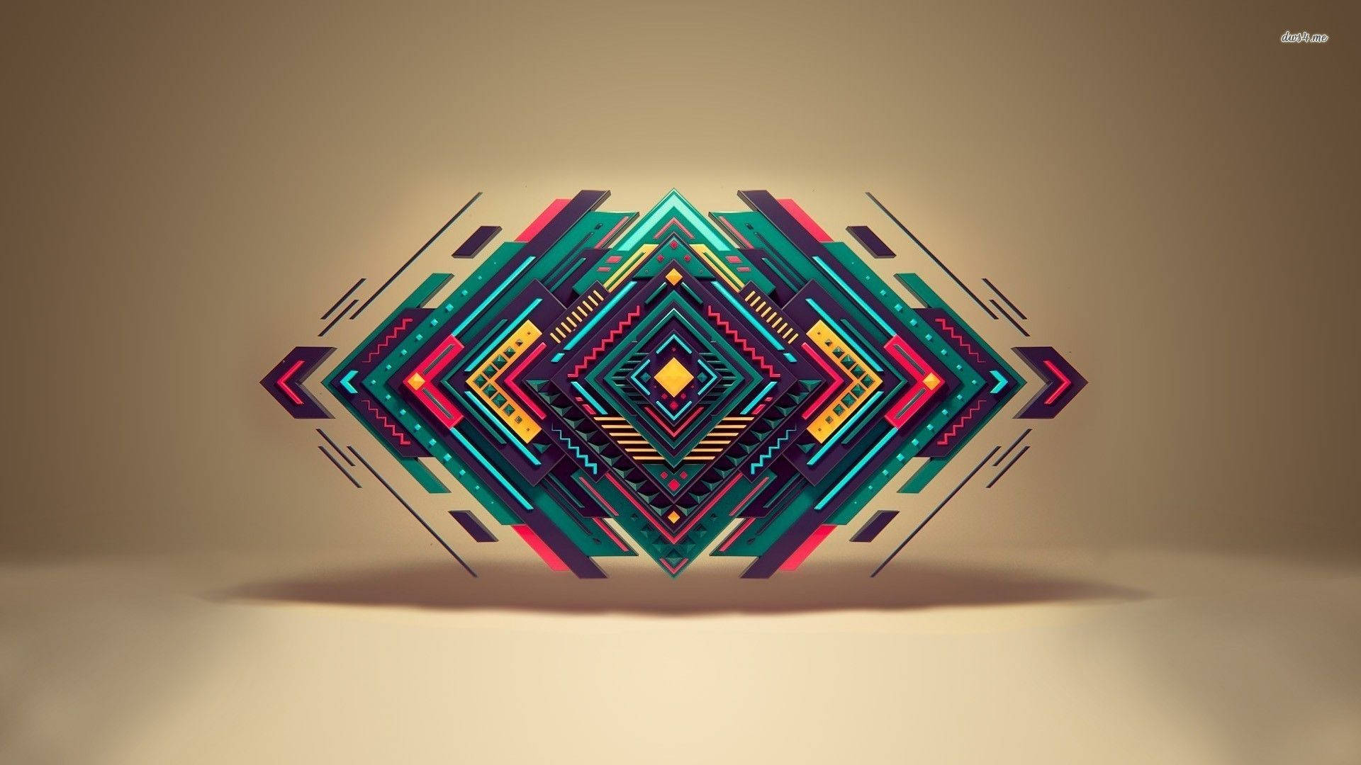 Bold &Colorful Geometric Shapes Wallpaper