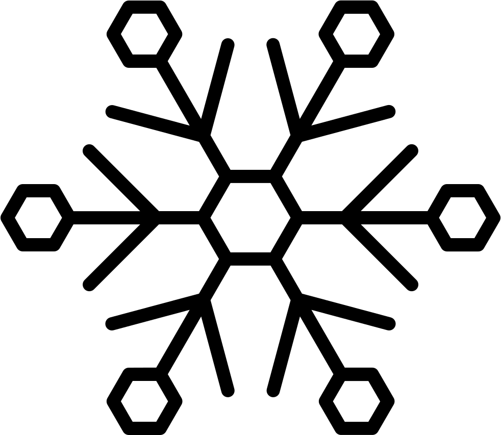 Geometric Snowflake Design PNG