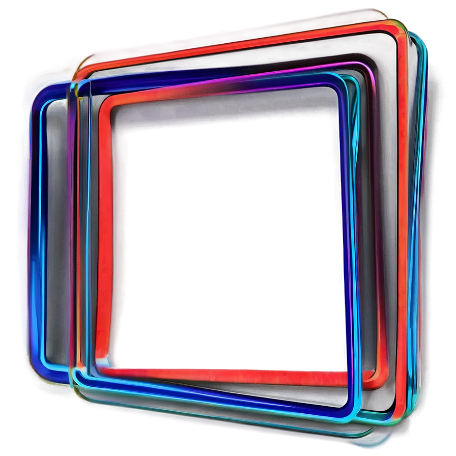 Geometric Square Outline Png 06212024 PNG