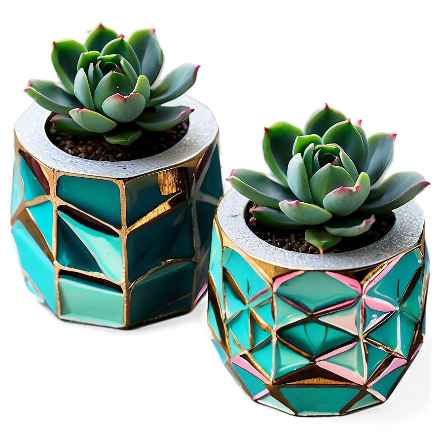 Geometric Succulent Holders Png 91 PNG