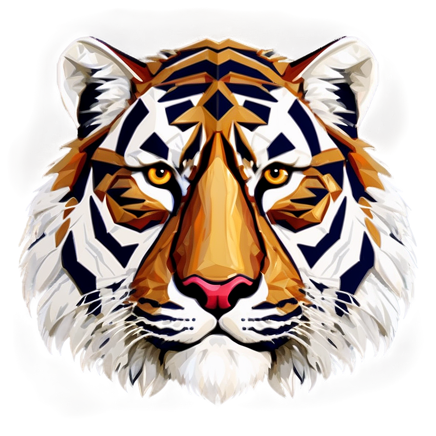 Geometric Tiger Face Design Png Xyt85 PNG