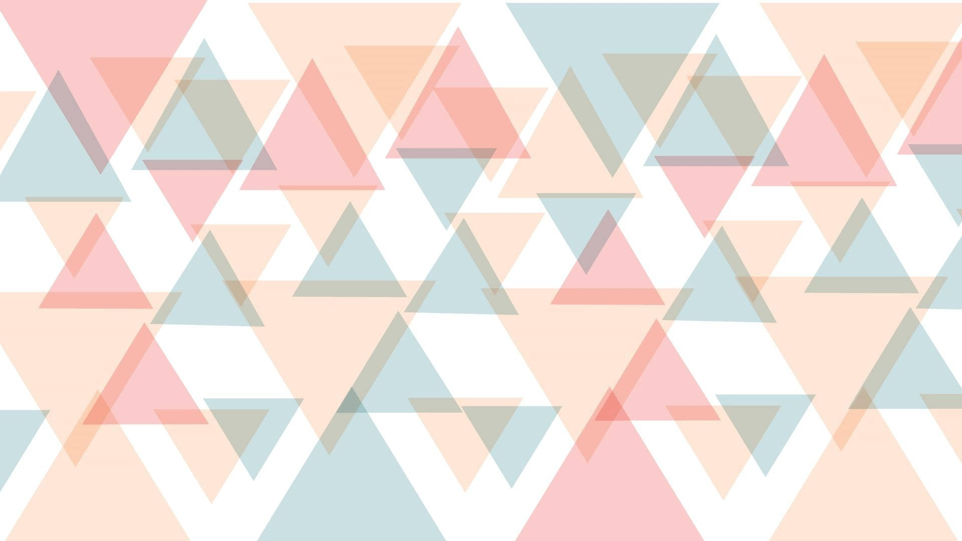Geometric Triangle Pastel Desktop Wallpaper