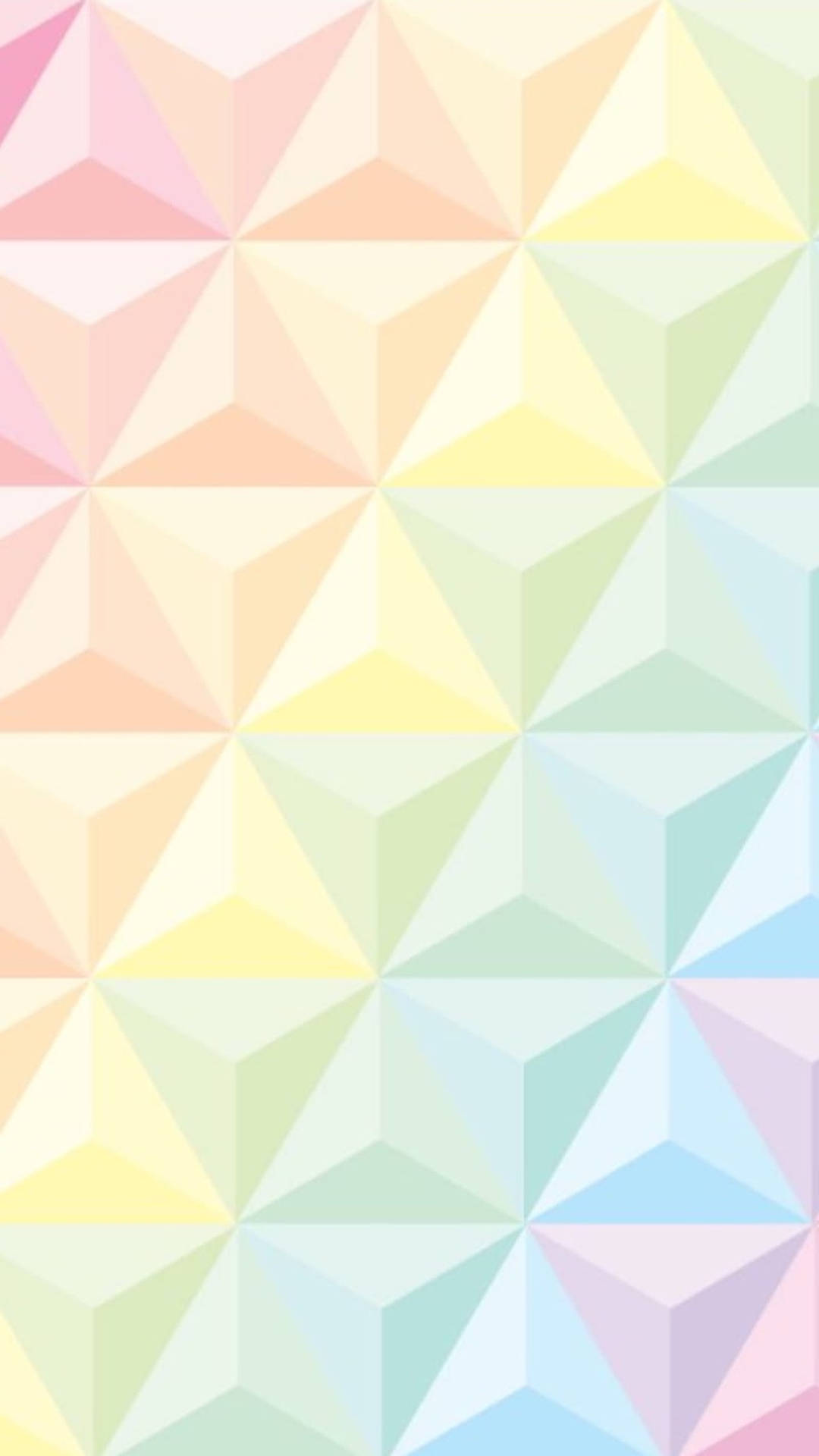 Geometric Triangle Pastel Rainbow Vector Art Wallpaper