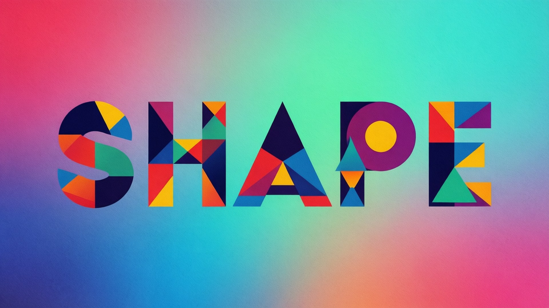 Geometrische Typografie Form Wallpaper