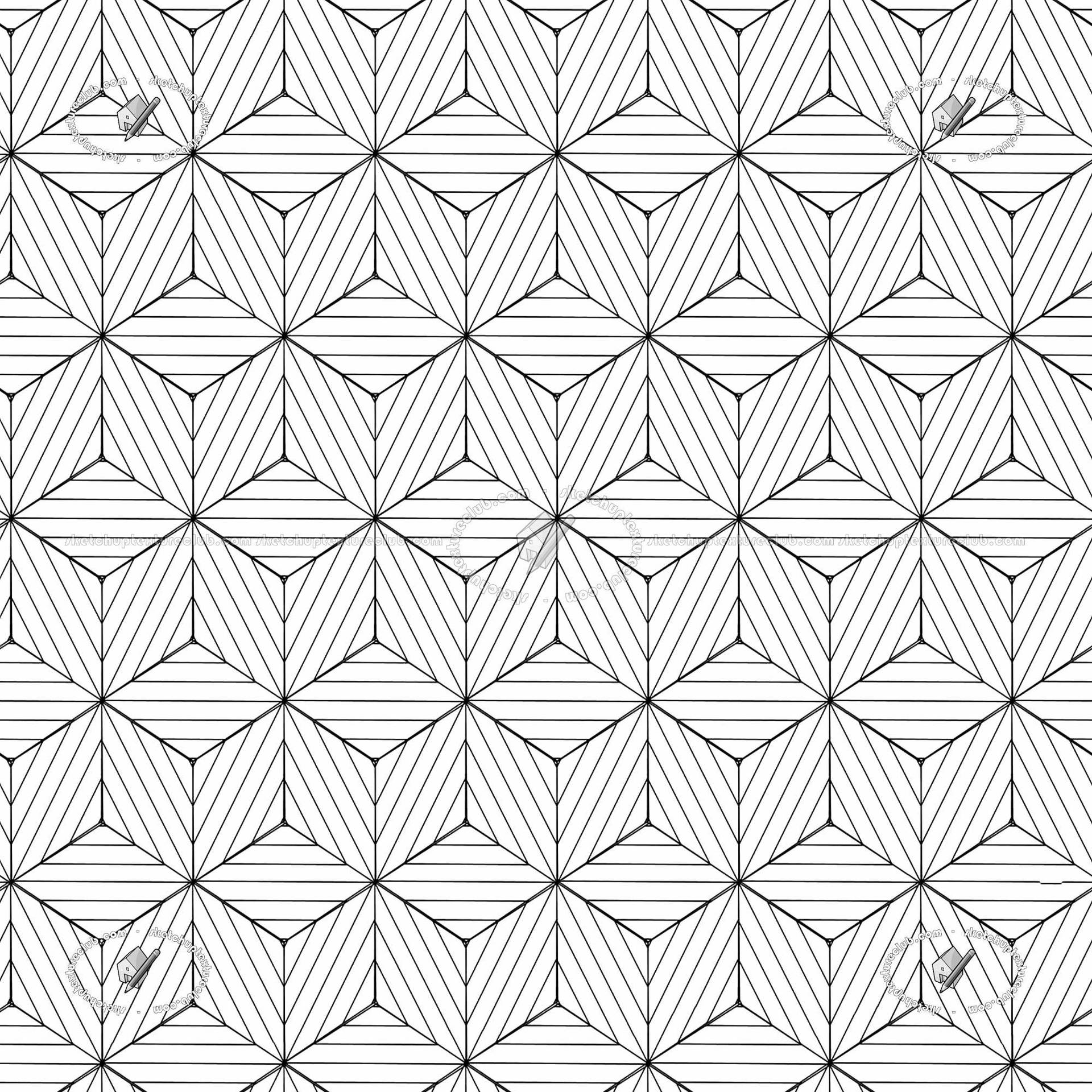 Geometric Vector White Pattern Wallpaper
