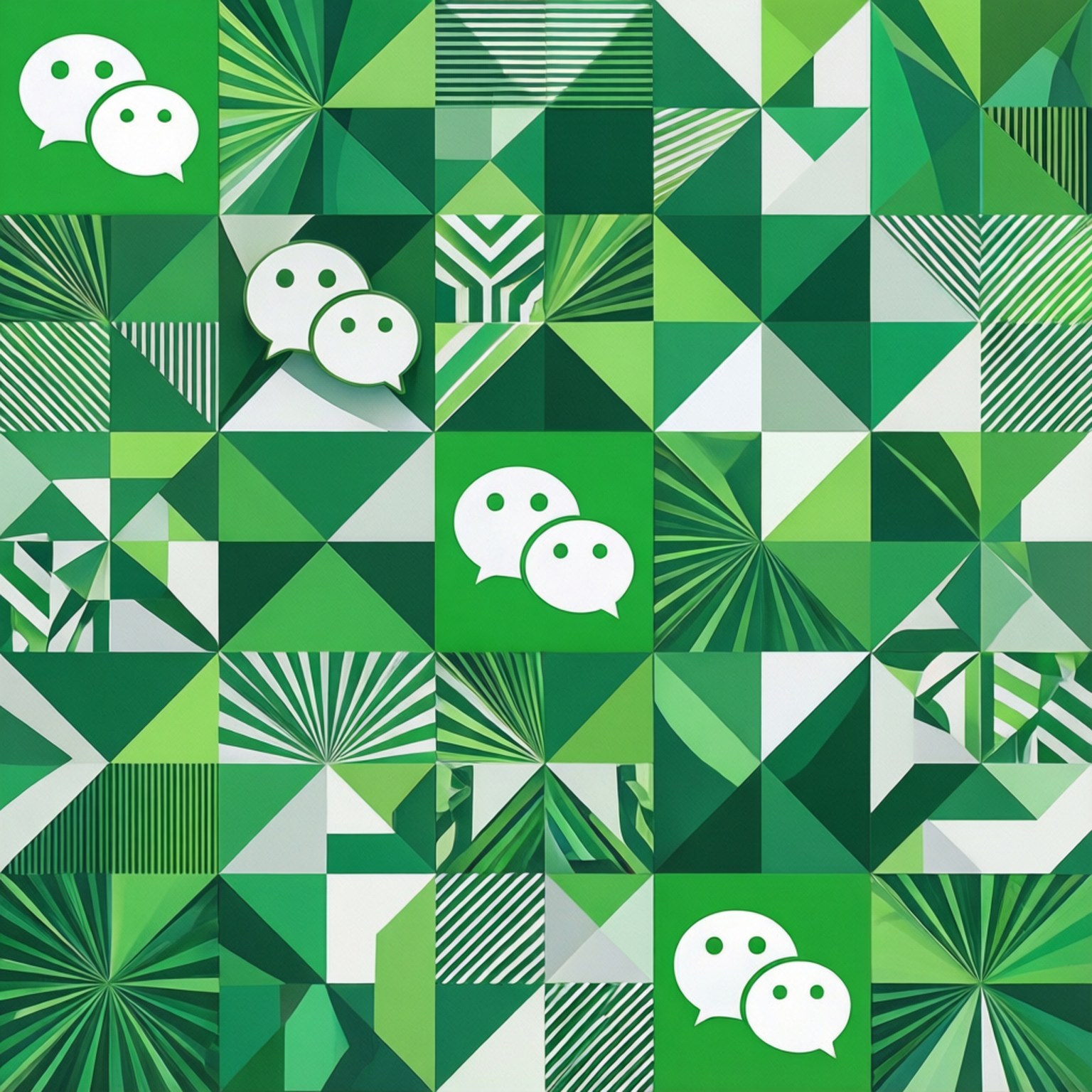 Geometric WeChat Pattern Wallpaper