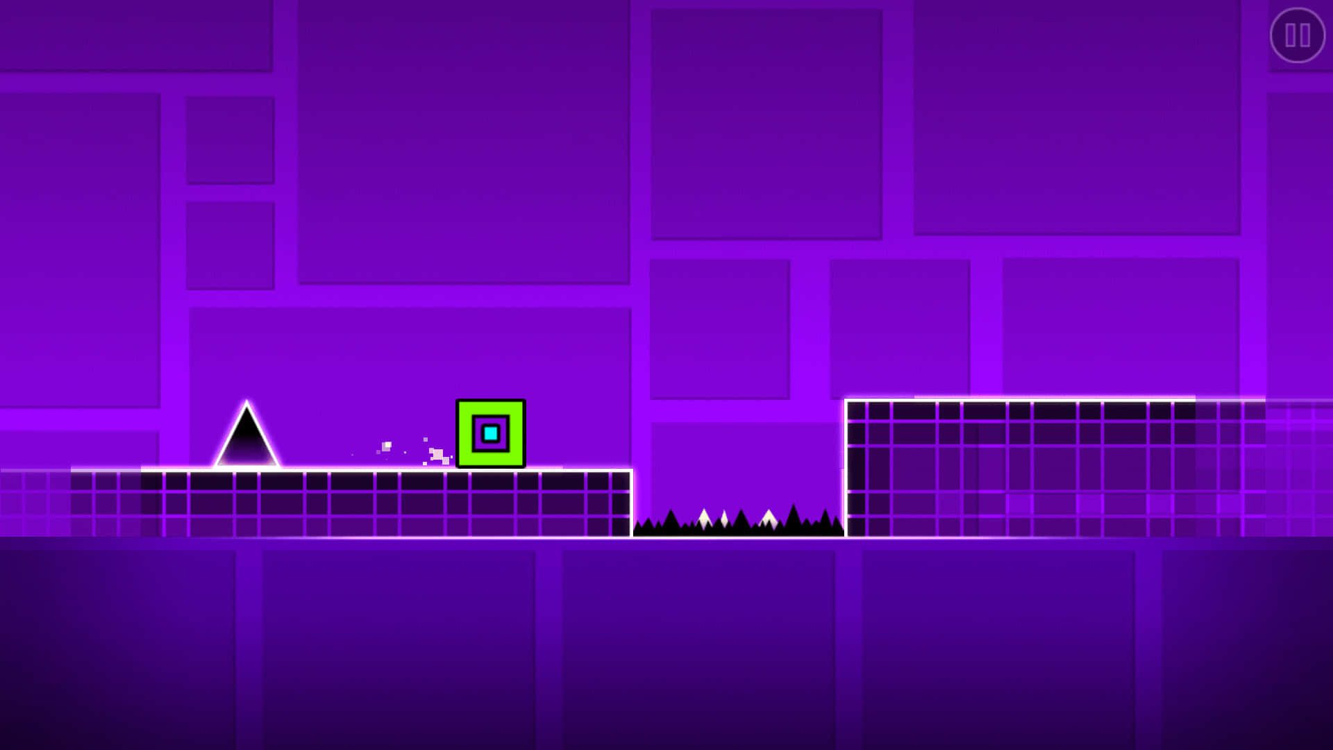 Nivelde Geometry Dash En Color Púrpura. Fondo de pantalla