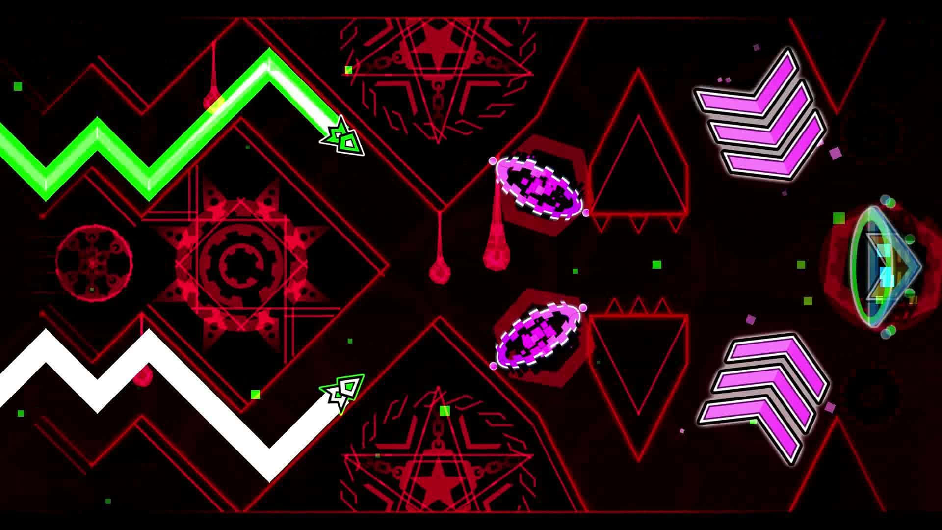 Download Geometry Dash Logo With Other Logos Wallpaper  Wallpaperscom