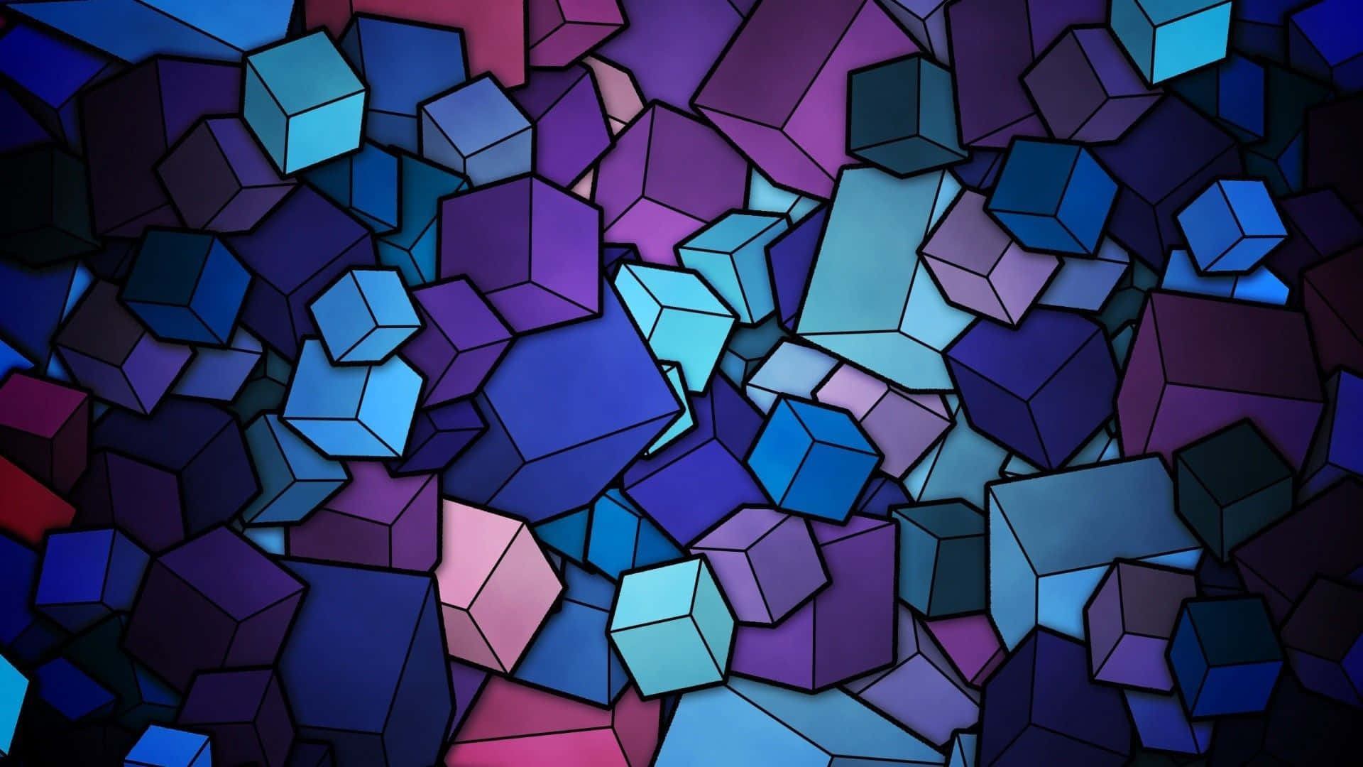 A Colorful Background With Many Different Colored Cubes Wallpaper