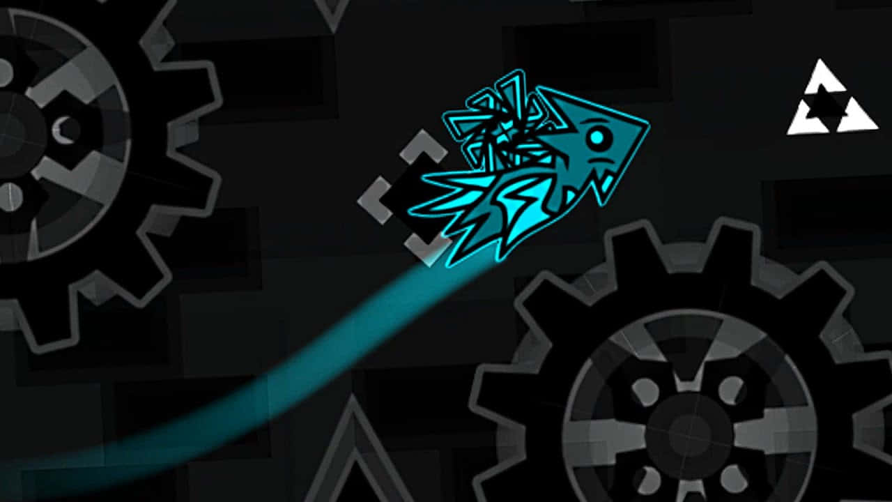 This is my computers wallpaper Idk where I found it on the internet but  it looks pretty cool ツ  rgeometrydash