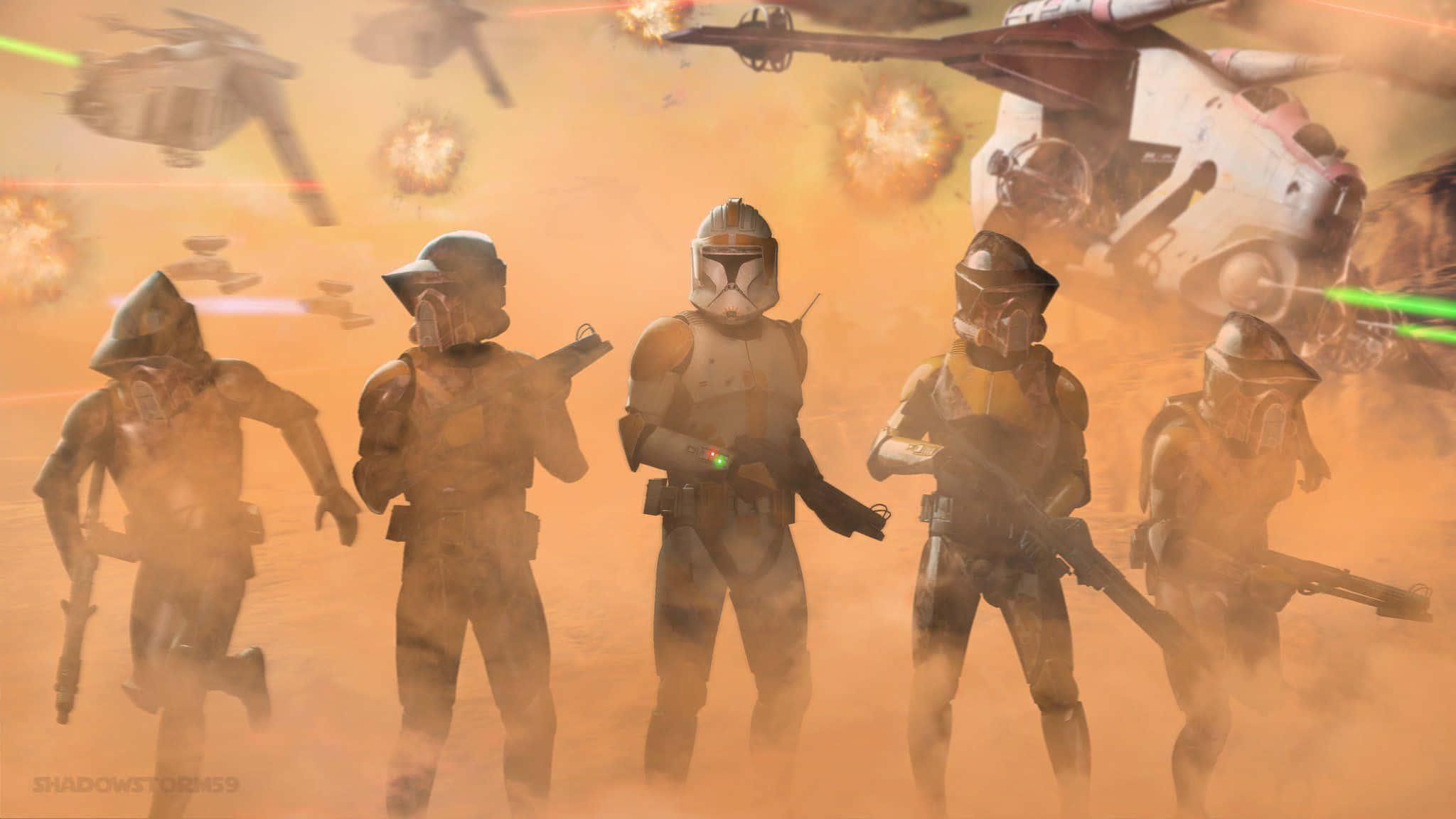 Geonosis Battle Landscape in Star Wars Universe Wallpaper